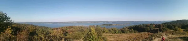 Bosque Otoño Vista Río Ucrania Vytachiv —  Fotos de Stock