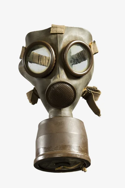 Винтажная газовая маска, изолированная на белом фоне Стоковое Фото