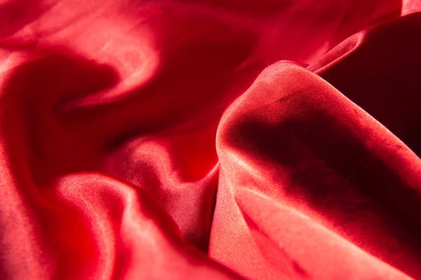 Fundo Seda Vermelho Bonito Fundo Envolto Tecido Textura Espaço Para — Fotografia de Stock