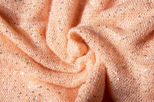 Nudo Chiaro Rosa Morbido Soffice Coperta Leggera Con Paillettes Lucide — Foto Stock