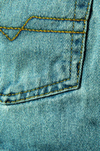 Tasca Jeans Blu Sfondo Astratto Sfondo Drappeggiato Tessuto Jeans Classico — Foto Stock