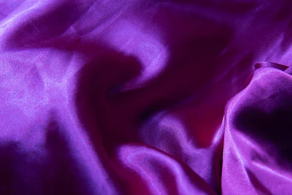 Bellissimo Sfondo Seta Viola Sfondo Drappeggiato Tessuto Texture Concetto San — Foto Stock