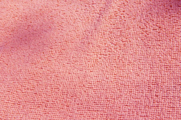 Bright Pink Soft Fluffy Light Blanket Texture Cotton Textile Background — ストック写真