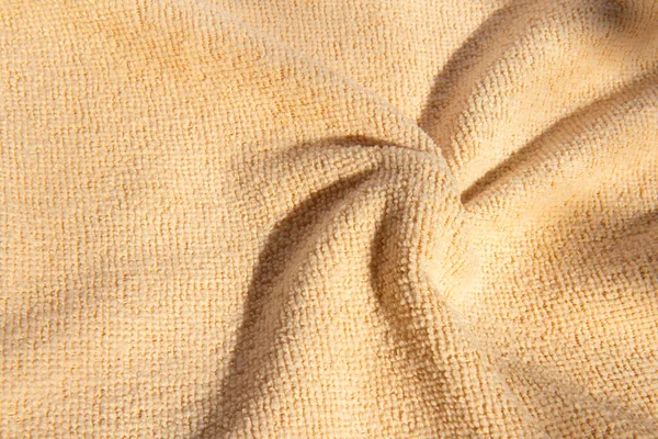 Яркое Желтое Мягкое Пушистое Легкое Одеяло Текстильный Фон Хлопка — стоковое фото