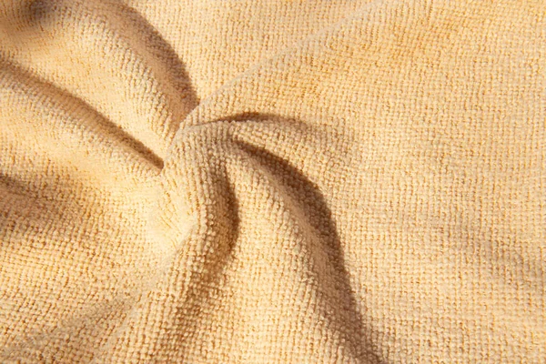 Φωτεινή Κίτρινη Μαλακή Αφράτη Ελαφριά Κουβέρτα Υφή Βαμβακερή Υφασμάτινη — Φωτογραφία Αρχείου