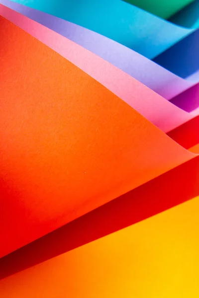 Abstracte Veelkleurige Geometrische Papieren Achtergrond Geel Roze Blauwe Kleur Heldere — Stockfoto