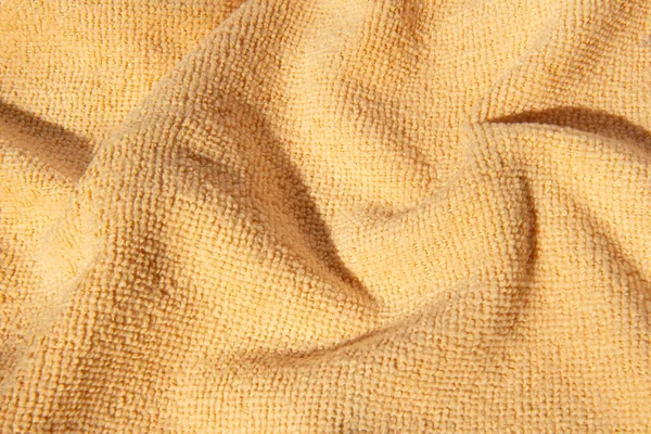 Helder Geel Zacht Pluizig Lichte Deken Textuur Katoen Textiel Achtergrond — Stockfoto