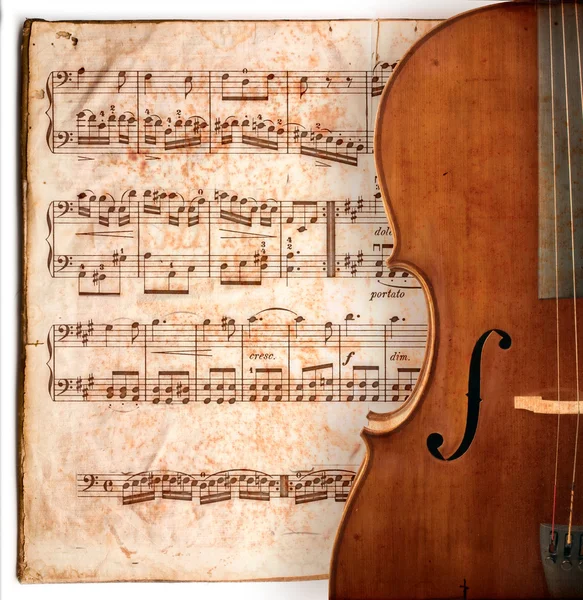Antique cello 2 — Stock Photo, Image