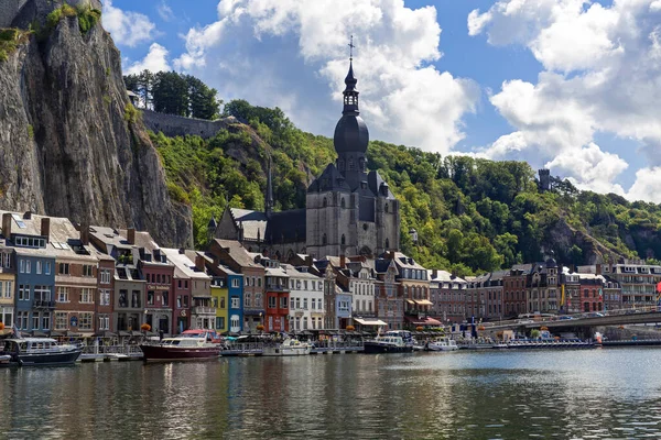 Dinant Beautiful Belgian Town Reflecting River — Stock Photo, Image