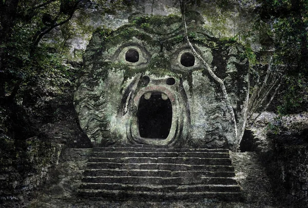 sacred wood, park of the monsters in Bomarzo, italy