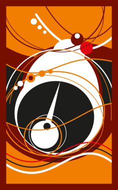 Noel çanının soyut kırmızı çizimi