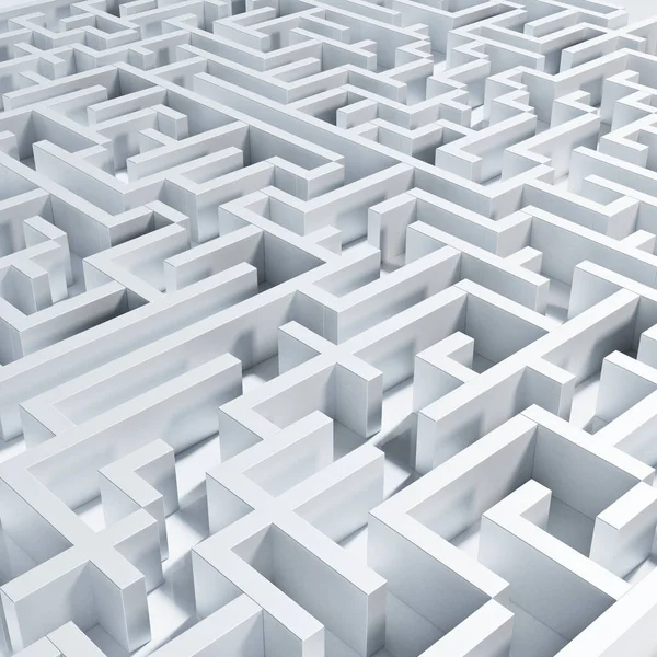 Render Grey Labirynth Maze — Stock Photo, Image