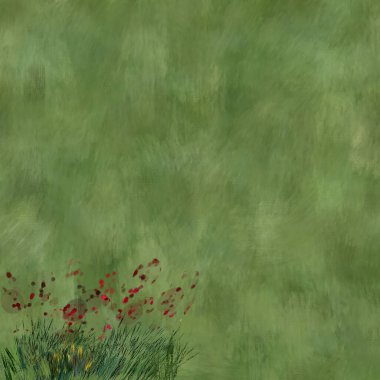Abstract grassy background. Composition abstract background for greeting card, pattern, textile print.