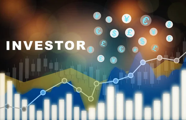 Investor Passive Income Earning Growth Graph Return Investment Making Money — Stockfoto