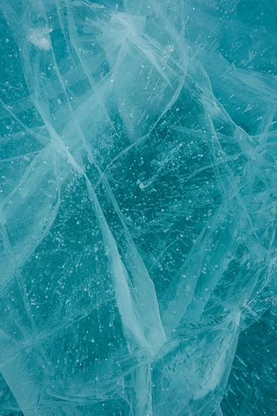 Textura de belo gelo azul. — Fotografia de Stock