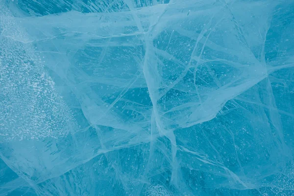 Texture di bellissimo ghiaccio blu. — Foto Stock