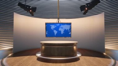 3D Sanal TV Stüdyo Haberleri, TV Wall3D Sanal Haber Stüdyosu Arkaplan Döngüsü