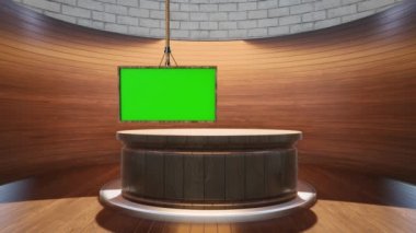3D Sanal TV Stüdyo Haberleri, TV Wall3D Sanal Haber Stüdyosu Arkaplan Döngüsü