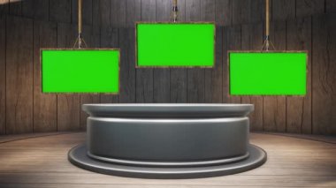 3D Sanal TV Stüdyo Haberleri, TV Wall3D Sanal Haber Stüdyosu Arkaplan Döngüsü