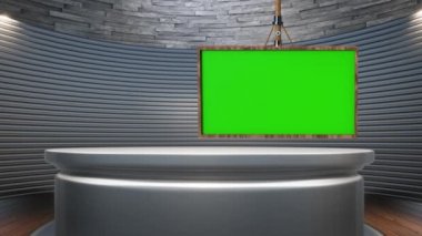 3D Sanal TV Stüdyo Haberleri, TV Wall3D Sanal Haber Stüdyosu Arkaplan Döngüsü