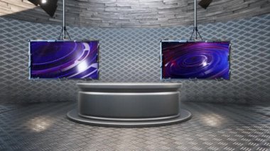 3D Sanal TV Stüdyo Haberleri, TV Wall3D Sanal Haber Stüdyosu Arkaplan Döngüsü
