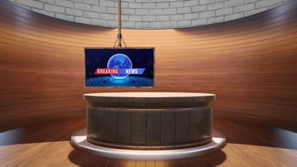 Virtual Studio News Wall Virtual News Studio Sfondo Loop — Video Stock