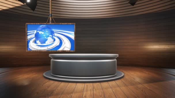 Virtual Studio News Wall Virtual News Studio Background Loop — Stok Video