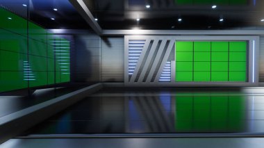 3D Sanal TV Stüdyo Haberleri, TV Wall3D Sanal Haber Stüdyosu Arkaplanı _ 3D Görüntüleme