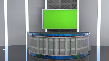 3D Sanal TV Stüdyo Haberleri, TV Wall3D Sanal Haber Stüdyosu Arkaplanı _ 3D Görüntüleme