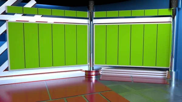 Backdrop Για Τηλεοπτικές Εκπομπές Στον Τοίχο Virtual News Studio Ιστορικό — Φωτογραφία Αρχείου