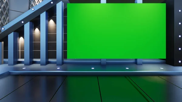 3D Wall3D Sanal Haber Stüdyosu Arkaplanı 'ndaki TV programları için zemin