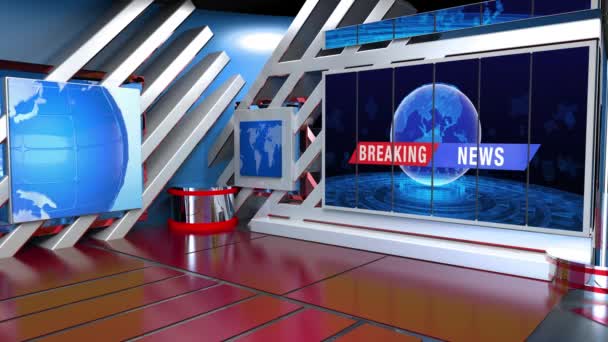 Virtual Studio News Wall Virtual News Studio Background Loop Stock ...