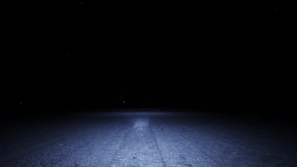 Абстрактний Темно Синій Концентрат Підлоги Сцени Частинками Полум Світло Прожектор — стокове відео