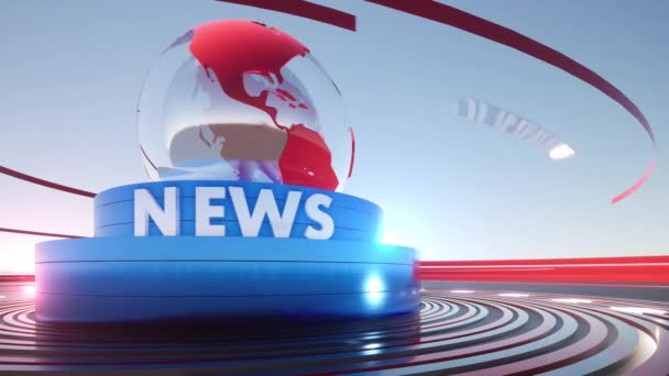 World News Hintergrundschleife Aktuelle Nachrichten Aus Der Digitalen Welt Studio — Stockvideo