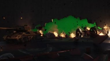 Yeşil Ekran Arkaplanıyla Savaştan Sonra 4K