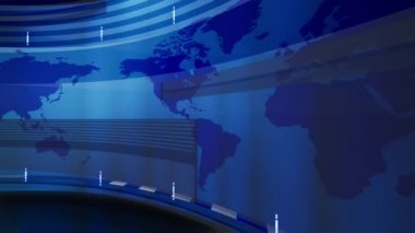 3D Sanal Haber Stüdyosu Arkaplanı. 3d oluşturma