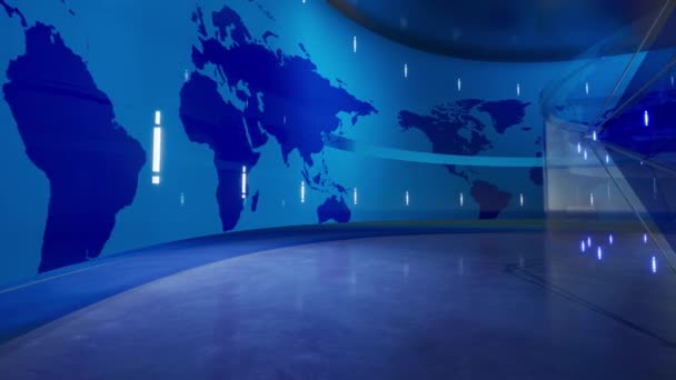 World Map Studio Background — Stock Video