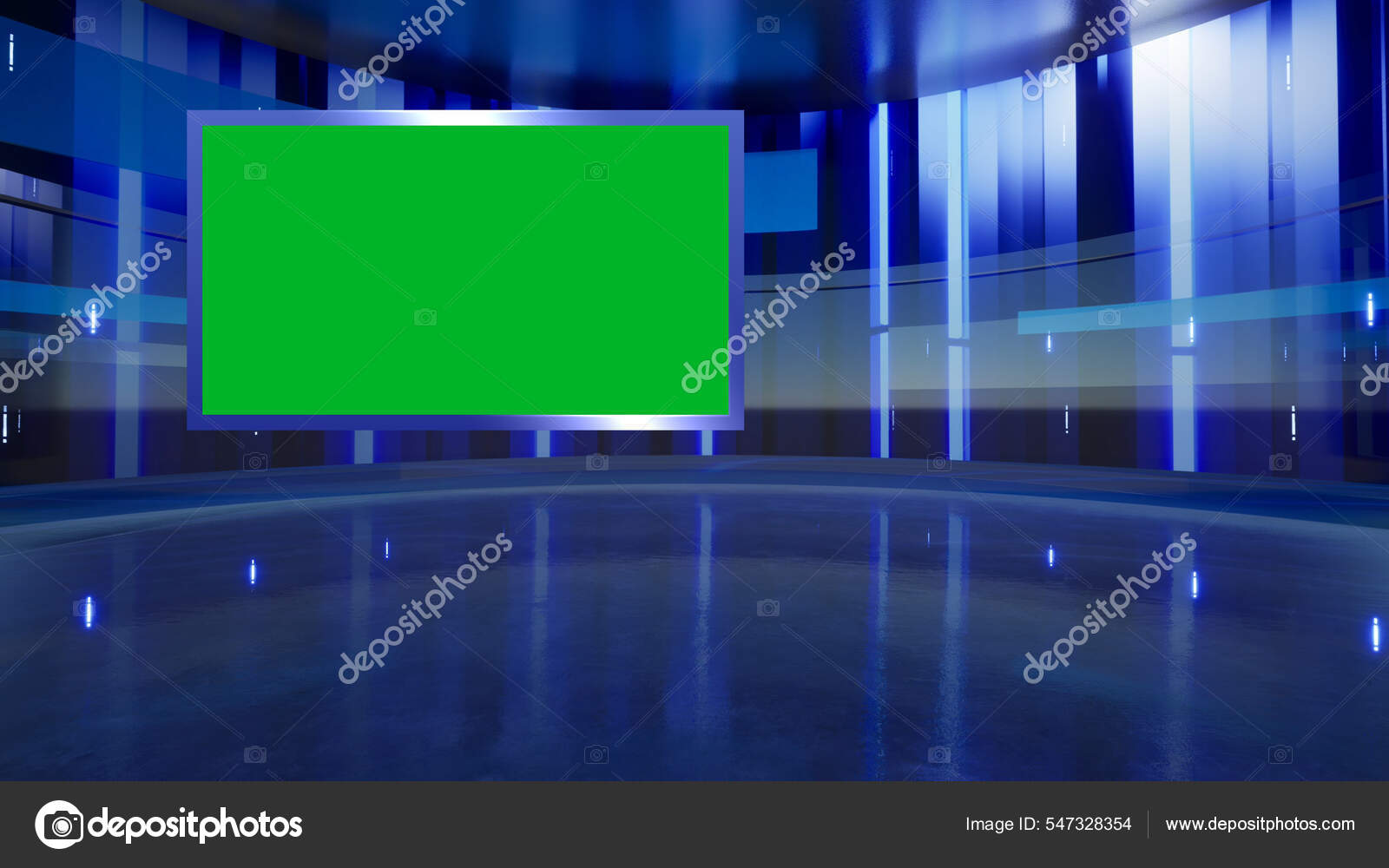 Virtual News Studio Green Screen Background Rendering Stock Photo by  ©mus_graphic 547328354