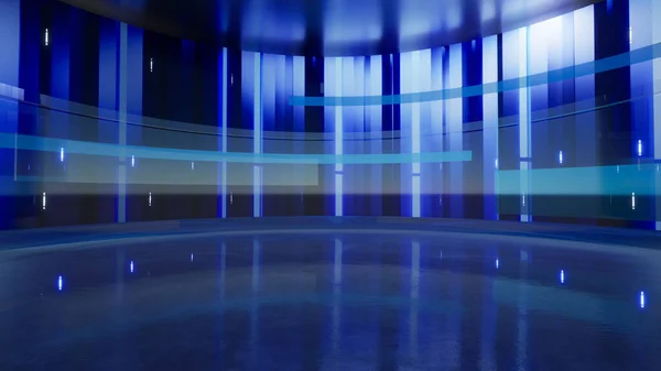 Virtual News Studio Background Rendering — Stock Photo, Image