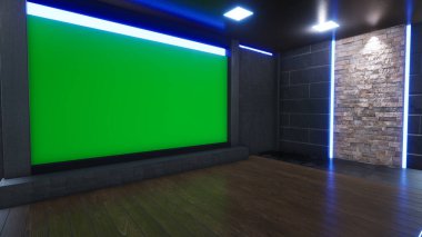 Haber Stüdyosu, TV programları için arkaplan .tv Wall3D Sanal Haber Stüdyosu Arkaplanı, 3D illüstrasyon