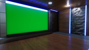 Haber Stüdyosu, TV programları için arkaplan .tv Wall3D Sanal Haber Stüdyosu Arkaplanı, 3D illüstrasyon