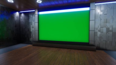Haber Stüdyosu, TV programları için arkaplan .tv Wall3D Sanal Haber Stüdyosu Arkaplanı, 3D illüstrasyon
