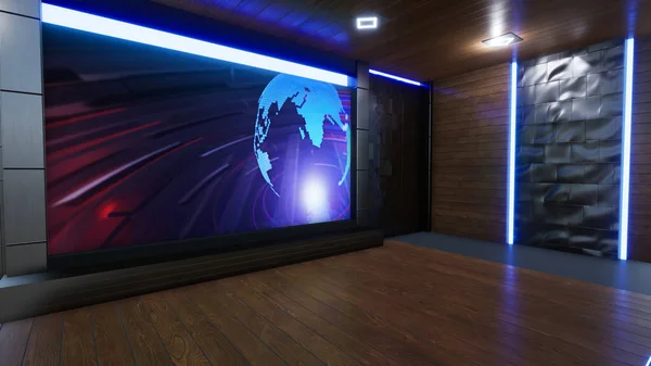 Haber Stüdyosu, TV programları için arkaplan .tv Wall3D Sanal Haber Stüdyosu Arkaplanı, 3D illüstrasyon