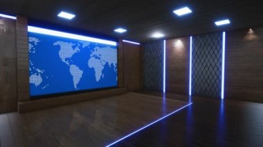 Haber Stüdyosu, TV programları için arkaplan .tv Wall3D Sanal Haber Stüdyosu