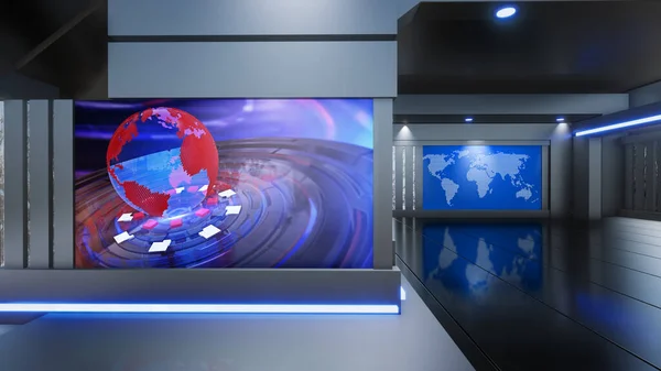 News Studio Sfondo Spettacoli Televisivi Wall Virtual News Studio Sfondo — Foto Stock