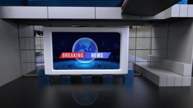 Haber Stüdyosu, TV programları için arkaplan .tv Wall3D Sanal Haber Stüdyosu