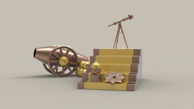 3D Ramazan Kareem Arkaplanı, 3d illüstrasyon