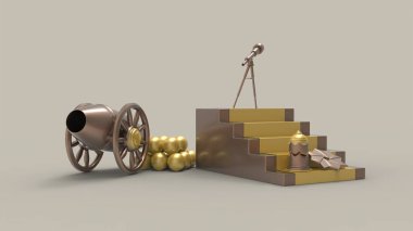 3D Ramazan Kareem Arkaplanı, 3d illüstrasyon