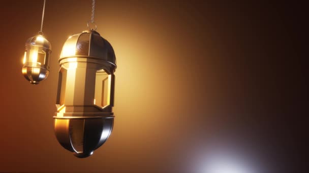 Bakgrund Ramadan Lantern Rendering — Stockvideo