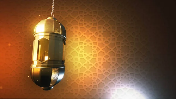 Háttér Ramadan Lantern Renderelés — Stock Fotó